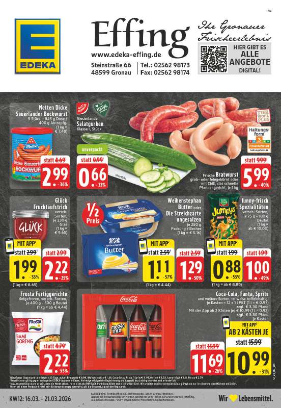 Edeka Effing - Steinstraße 66, 48599 Gronau