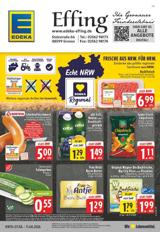 Edeka Effing - Steinstraße 66, 48599 Gronau