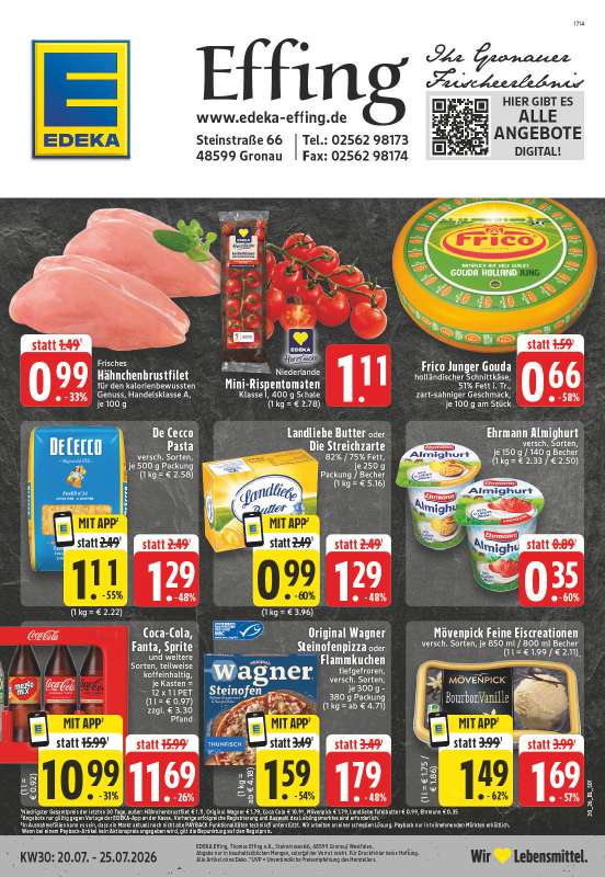 Edeka Effing - Steinstraße 66, 48599 Gronau