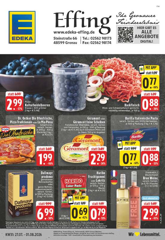 Edeka Effing - Steinstraße 66, 48599 Gronau