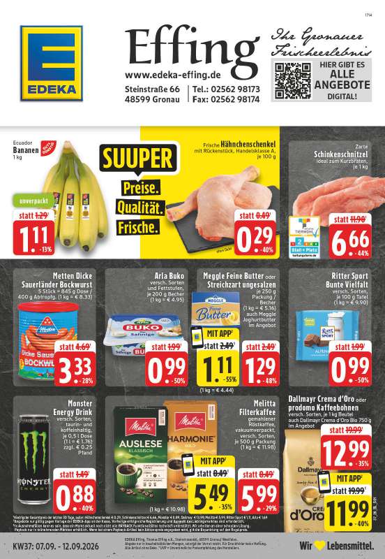 Edeka Effing - Steinstraße 66, 48599 Gronau