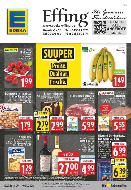 Edeka Effing - Steinstraße 66, 48599 Gronau