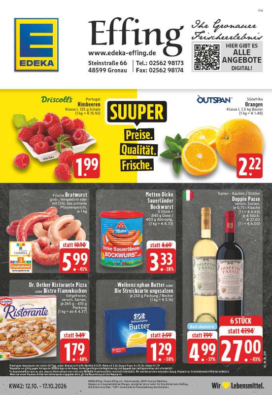 Edeka Effing - Steinstraße 66, 48599 Gronau