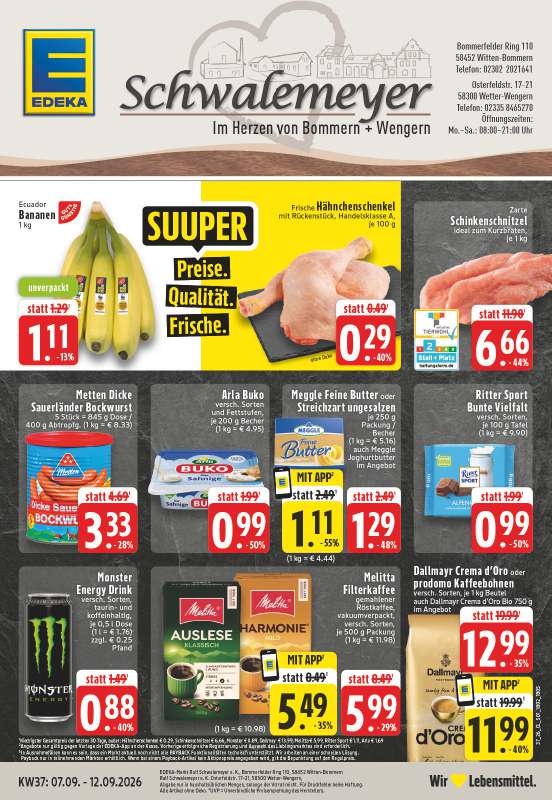 Handzettel EDEKA Schwalemeyer