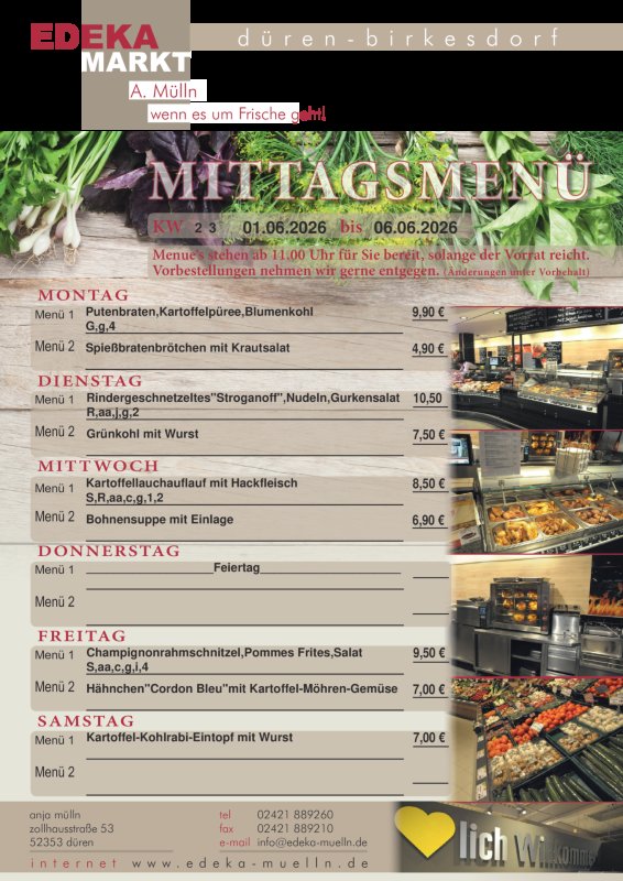 Mittagsmenü