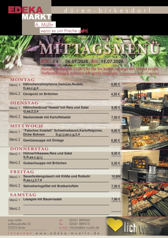 Mittagsmenü