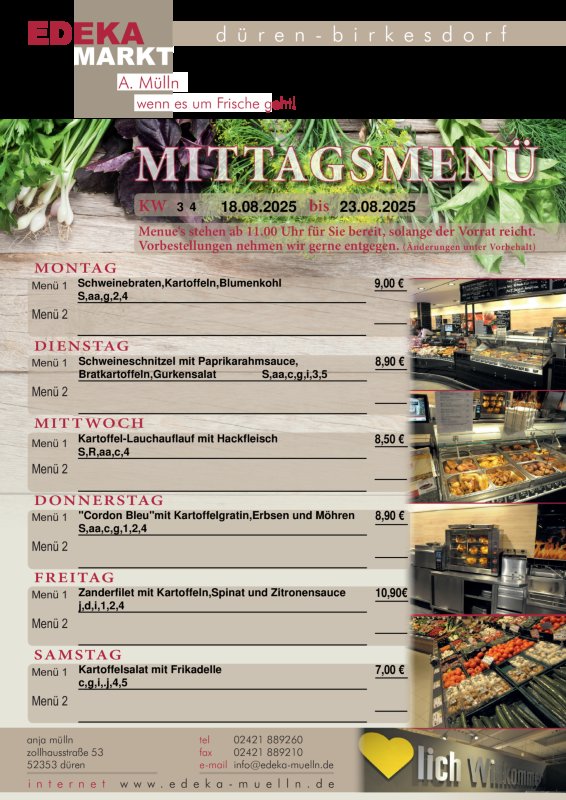 Mittagsmenü