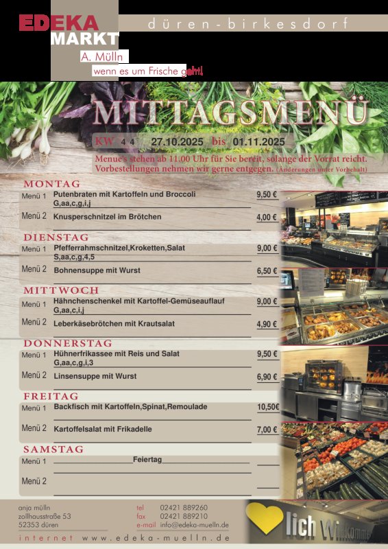 Mittagsmenü