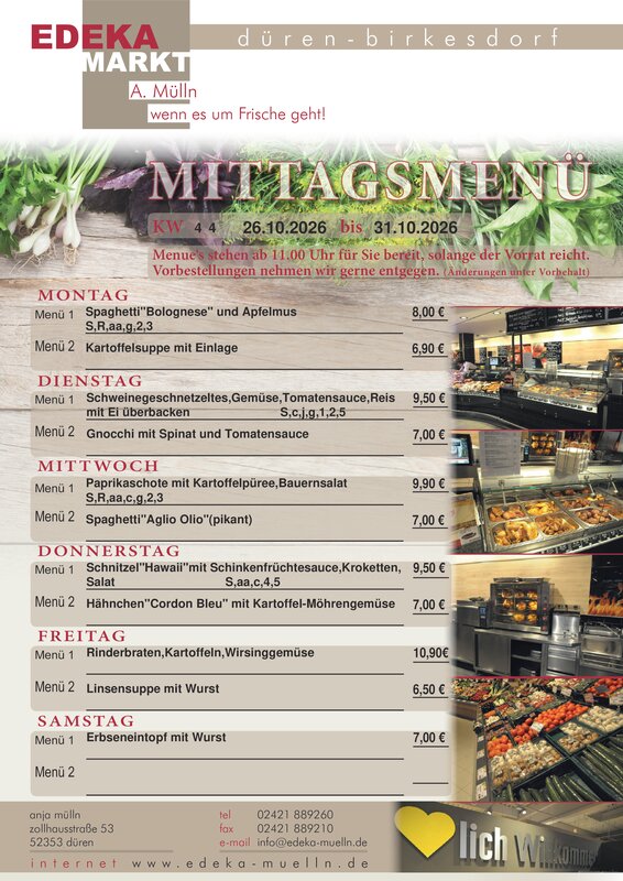 Mittagsmenü