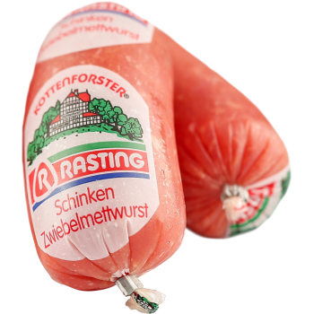 Rasting - Zwiebelmettwurst oder Schinken-Zwiebelmettwurst mit oder ohne Paprika