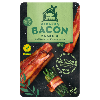 Billie Green veganer Bacon oder vegane Schinkenwürfel