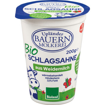 Upländer Bauern Molkerei Bio Schlagsahne oder Schmand