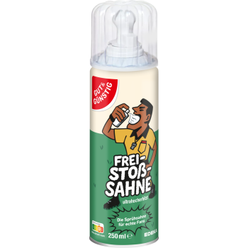 Freistoß- oder Sprühsahne