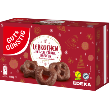 GUT & GÜNSTIG - Lebkuchen Herzen, Sterne, Brezeln