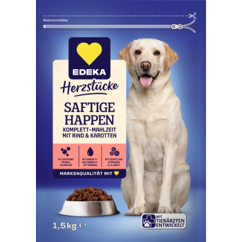 Saftige Happen Hundenahrung