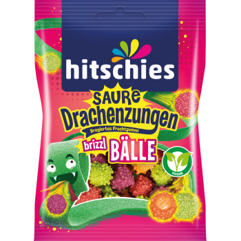 Hitschies Saure Drachenzungen brizzl Bälle