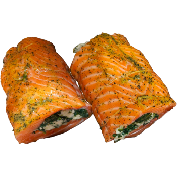 Lachsrolle mit Feta-Tomate