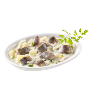 Matjes-Sahnetopf mit Apfel