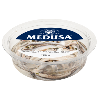 Medusa Marinierte Sardellenfilets oder Meeresfrüchtesalat