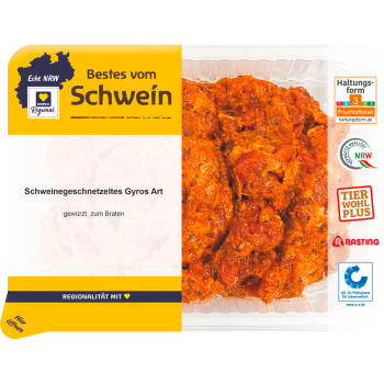 Schweinegeschnetzeltes Gyros Art
