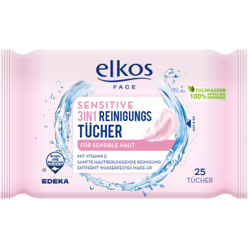 elkos Face 3in1 Reinigungs Tücher